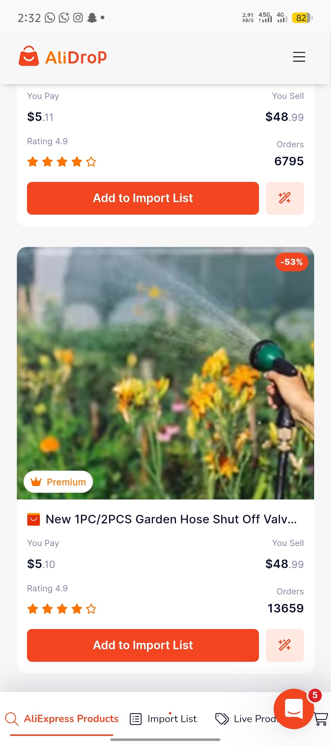 New 1PC/2PCS Garden Hose Shut Off Valve Tap Adapter Quick Joint Garden Sprays Sprinklers for Watering the Garden